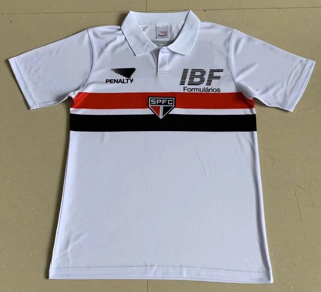 1991 Sao Paulo Retro Home Kit Soccer Jersey